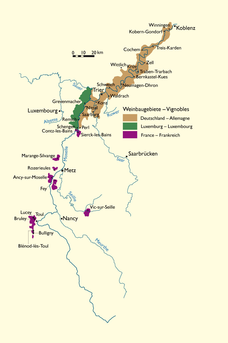 Karte Mosel